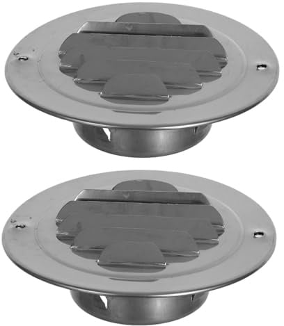 ABOOFAN 2 Stück Flachhaube mit Netz für Dunstabzugshaube Badezimmerbelüftung Regenfestes Ventilationsauslassdesign