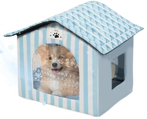 Niche rafraîchissante pour chats | Niche canine intérieure isolée avec sac de glace, pour animaux domestiques, pour intérieur, balcon, chambre, jardin, patio