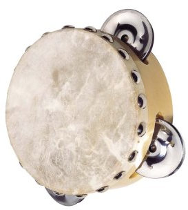 Goki UC086 - Musikinstrument - Tamburin mit 3 Schellen