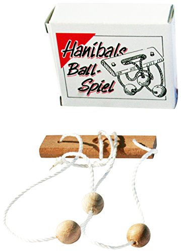 GICO Hanibals Ballspiel - Mini Holz Puzzle Knobelspiel Geduldspiel Klassiker Minipuzzle