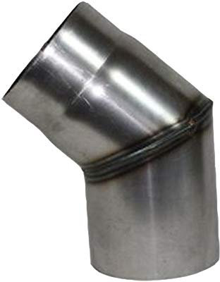 Ofenrohr Rauchrohr Bogen 45° 180 ø eingezogen unlackiert 2mm