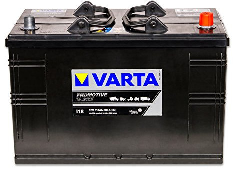 Varta Promotive Black I18 Batterie Poids Lourds, Travaux Publics, Agricoles, 12 V 110Ah 680 Amps (En)