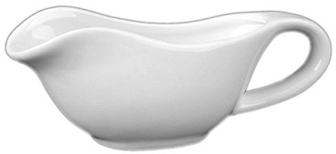 Holst Porzellan SA 2009 Porzellan Sauciere 0,11 L Stack stapelbar 14.5 x 5.5 x 5.5 cm, weiß, 6 Einheiten