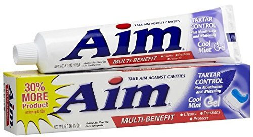 Aim Gel Antactivity Fluoride ToothPaste Tartar Control, 6 Oz Pack of 2 by AIM