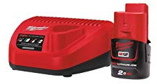Milwaukee 0 M12B2 4933451900 – m12nrg-201 Kit 1 Batteria + carregador C12 C