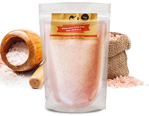 Sal rosa del Himalaya de Silk Route Spice Company - 1KG (fina) - Bolsa resellable