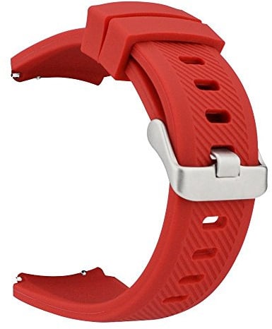 MroTech Armband Gear S3 Frontier Silikon Galaxy Watch 46mm Silikonarmband 22mm Uhrenarmband Ersatzarmband Sportarmband kompatibel für Samsung Gear S3 Classic, Huawei Watch GT, Moto 360 2 46mm - Red