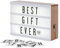 My Cinema Lightbox - Rose Gold Lightbox mit Buchstaben, A6 10,2x15,2 cm - Micro LED Marquee Leuchtkasten mit 100 Buchstaben, Zahlen und Emojis, Leuchttafel inklusive geflochtenen Rose Gold USB-Kabel