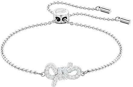 Swarovski Lifelong Bow Armband, weiss, rhodiniert