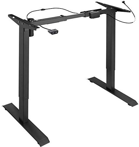 TecTake® Pied de Table de Bureau réglable en Hauteur électrique en Acier Bureau Assis Debout 85-129 x 65 x 71-121 cm Ordinateur Teletravail Table de Travail