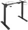 tectake höhenverstellbarer Schreibtisch, elektrisch höhenverstellbares Tischgestell, Schreibtisch Gestell aus Stahl, Variable Gestellbreite, 85-129x65x71-121cm, Belastbarkeit 70 kg - schwarz