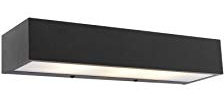 Qazqa Design Wandleuchte, Wandlampe - Houx - Schwarz, max. 5W, Geeignet für LED, 3-flammig, 35cm, Ideal als Flur und Wohnzimmerlampe