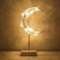 Lewondr Tischlampe, LED Nachttischlampe Batteriebetrieben Weihnachtsdeko Mondform Schreibtischlampe, Ramadan Tischdeko Warmweiß Weihnachtsbeleuchtung für Weihnachten Neujahr Hochzeit Zuhause, Warmweiß
