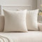 MIULEE 2er Set Samt Weihnachten Kissenbezüge Kissenhülle Kissenbezug Sofakissen Dekorative Dekokissen Couchkissen Zierkissen mit Verstecktem Reißverschluss für Sofa Schlafzimmer 60x60 cm Creme weiß