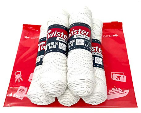 Haekelgarn Baumwollgarn Stricken Haekeln Basteln 5x50g Fb.10 weiss inkl.Zippbeutel