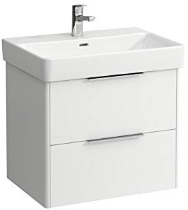 Laufen Base Waschtischunterschrank, 2 Schubladen, für Waschtisch 810964, Farbe: Snow (weiß matt)