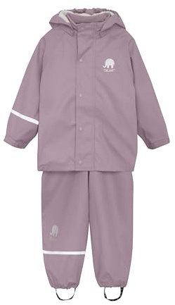 Celavi Unisex Basic Rainwear Set-solid PU Regenjacke, Mauve Shadow, 120