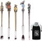 Harry Potter Make-up Pinsel Set mit Tasche, Wizard Wand Make-up Pinsel Set für Foundation Eyeliner Blending Eye Shadow Face Pencil Lip Beauty Powder Soft Brush (Gold)