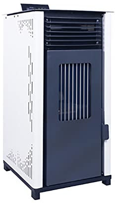 WOHUAFUN Pellet Stove, Pellet Fireplace, alimentación automática de madera con salida de calor grande, horno de pellets de 6 kW [Energy Class A+]