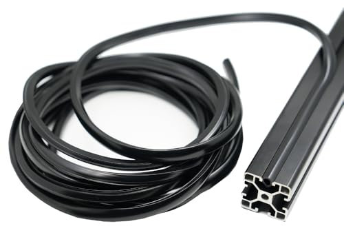 Iverntech Dust Protection Soft Cover Seal Strip for 30/40 Series 8mm Slot Aluminum Profile Extrustion (Black,5M)
