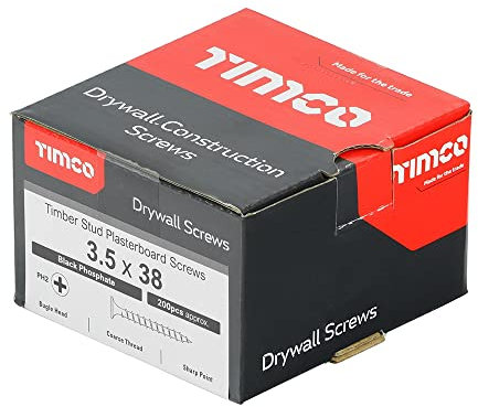 TIMCO Drywall Coarse Thread Bugle Head Black Screws - 3.5 x 32