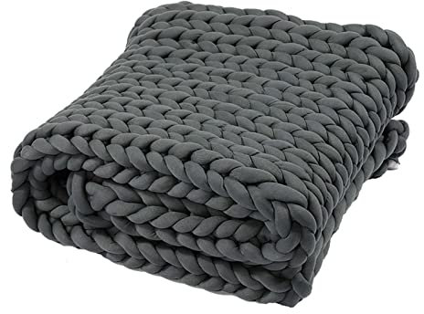 RGRE 50x50cm Gestrickte Decke Grob Kuscheldecke, Handgefertigter Überwurf Decke, Grobstrick Wolldecke Strickdecke Tagesdecke Für Bett Stuhl Sofa, Bettdecke Häkeldecke Matte