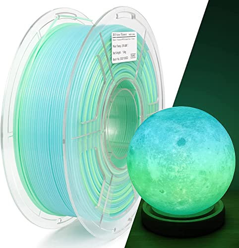 IEMAI PETG Filament 1.75mm, Durchscheinend PETG Blau Grün 1Kg, Regenbogen PETG High Speed 3D Drucker Filament, PETG 1.75mm, Maßgenauigkeit +/- 0,02 mm