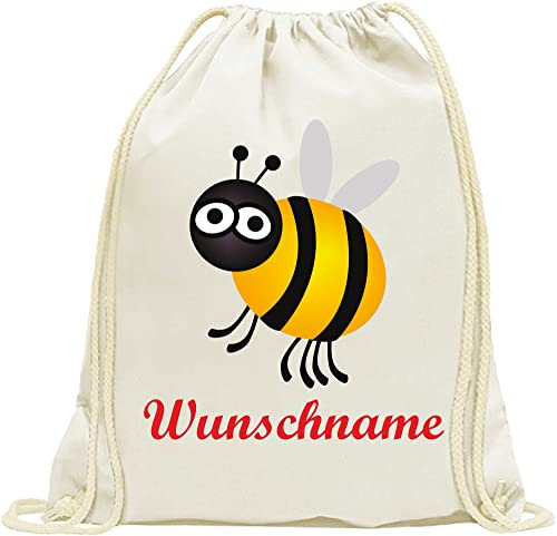 INDIGOS UG - Turnbeutel Mädchen - Beutel - 103 - Giraffe - Bedruckt mit Wunschname - Wunschtext - Rucksack Kinder - Wäschebeutel - Schule Kita - Kindergarten personalisierte Geschenke