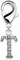 beyoutifulthings Damen Charm-Anhänger Buchstabe T Silber Zirkonia Clear Bettel-Armband Charm-träger Fuß-kettchen Hals-kette Chirurgenstahl