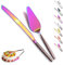 Evanda Wedding Cake Knife and Server Set, Brown Handle and Shiny Rainbow Head Cake Cutte Pie Server for Everyday, Wedding and Birthdays, Dishwasher Safe