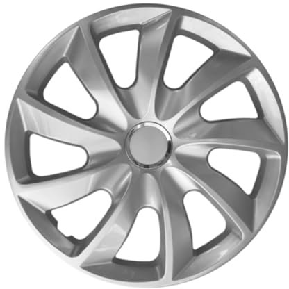 Luckyberg Radkappen 13 Zoll Stig | Radzierblenden 4er-Set für die meisten Automarken und Stahlfelgen, Zierkappen in vielen Farben. Felgenabdeckung für Autofelgen. (13 - Silver LACKIERT)
