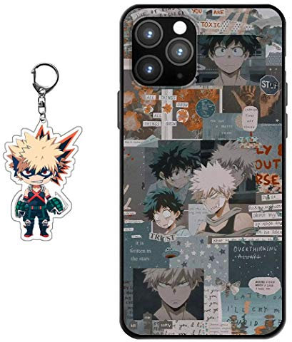 Staremeplz Compatible with iPhone 15 Pro Case With Anime Figure Design [With Keychain], Soft Silicone TPU Cartoons Protective Phone Case for iPhone 15 Pro