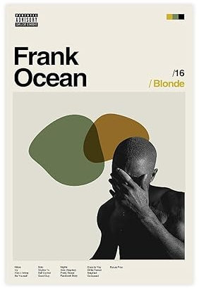 Frank Ocean Poster, blond, minimalistisch, Vintage-Poster, Leinwand, Poster, Schlafzimmer, Dekoration, Sport, Landschaft, Büro, Raumdekoration, Geschenk, 30 x 45 cm