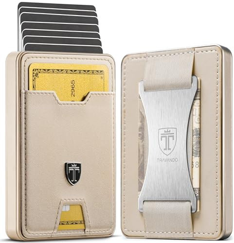 SWYPE Slim Wallet mit Geldklammer für Herren - Geldbörse Herren aus Aluminium Kartenetui mit RFID Schutz - Mini Geldbeutel Herren mit Geldspange - Portmonee Herren klein - RFID Blocker Portemonnaie