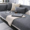 LINGKY Chenille Sofabezug 1 2 3 4 Sitzer, Sofadecken Für Sitzfläche, Ecksofa Sofa überzug, Sofaschoner rutschfest, Couch Überzug L Form Sofaüberwürfe, Sofaschutz Katze Hund (Grau,70x210cm)