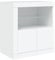 vidaXL Sideboard, Kommode mit viel Stauraum, Highboard Schrank mit LED-Beleuchtung, Anrichte Beistellschrank Standschrank, Modern, Weiß