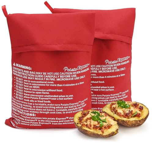 Sac de Cuisson Pomme de Terre, Sac Pomme de Terre Micro Onde, Sac pour Pommes de Terre au Four, 2PCS Pommes De Terre Express Poche Pomme de Terre pour Pommes deTerre Corncob PainTortillas