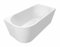 TIBERA R Freistehende Eckbadewanne 150x75cm, weiß