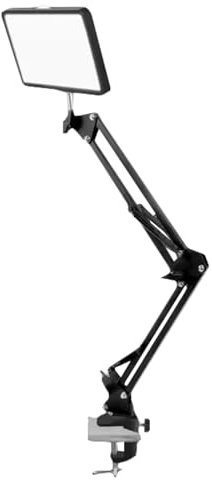 Panneau Lumineux LED à Clip de Bureau, Panneau Lumineux Doux réglable en Trois Couleurs, Lampe de Remplissage de lumière vidéo pour séance Photo de Maquillage