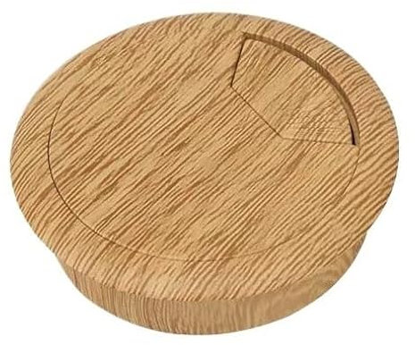 Passe-câbles de bureau, cache-trou de câble de bureau, 2 pièces 50/60 mm for table de bureau en plastique grain de bois, cache-trou de câble for ordinateur de bureau, fil rond, matériel for œillets de