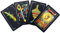 Naipes españoles, juegos de cartas españolas originales, cartas Briscas Puerto Rico, mazo de cartas españolas originales, cartas mexicanas [clásico de lujo negro y dorado] [PVC impermeable] (paquete