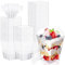 Forhandy 30 Stück Dessertbecher, 5oz/160ml Dessertgläser mit Deckel und Löffeln Klare Quadratischer Dessertbechern Wiederverwendbar Dessertschalen für DIY Dessert Mousse zu Hochzeiten Geburtstagsfeier