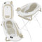 Primabobo Baignoire bébé pliante - baignoire pour bébé pliable avec un oreiller de bain (Ola beige (Siège, thermomètre), Baignoire pliable avec support)