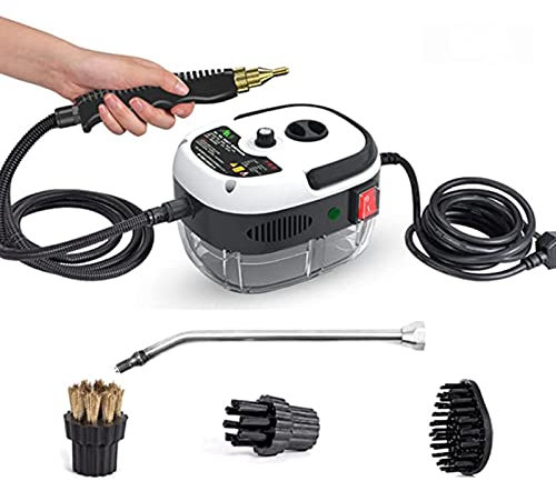 Limpiador a Vapor Kithchen de Alta Presión 220V 2500W, Limpiador a Vapor Multiusos, Alfombra para el Hogar, Sofá, Limpiador a Vapor para Autos Comerciales, Máquina de Limpieza Potente Portátil,Blanc