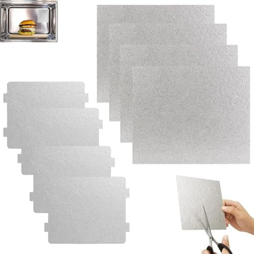 Mica Placa Mica Microondas,Placa Mica Microondas Universal para Microondas Horno,8 Unids Set Horno de Microondas Placa de Mica Reparación de Piezas Repuesto Accesorio para hogar cocina oficina comedor