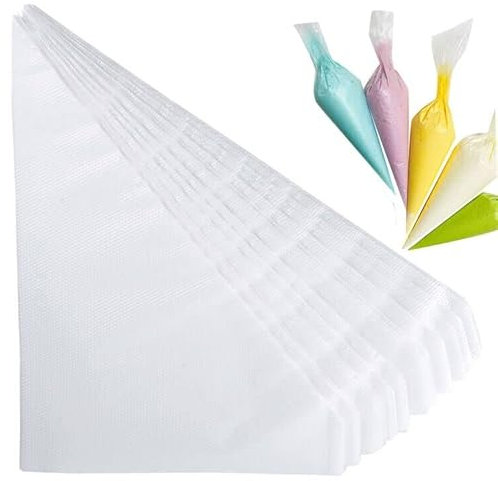 Mangas para Decorar Tartas, 200 piezas Bolsas de Pastelería Desechables, Mangas pasteleras Desechables, Manga Pastelera para Glaseado, para Galletas, Fondant, Chocolate, Tartas, Cupcakes y Dulces