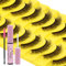 Pestañas Postizas Naturales 3D Pestañas de Visón Falsas con Pegamento 10 Pares Wispy Russian Strip Lashes Fluffy False Eye Lashes Kit(JN17-pestaña con pegamento negro)