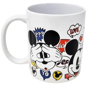 Disney Mickey Mouse Mug à thé en céramique pour petit-déjeuner collation lavable au lave-vaisselle 36 cl