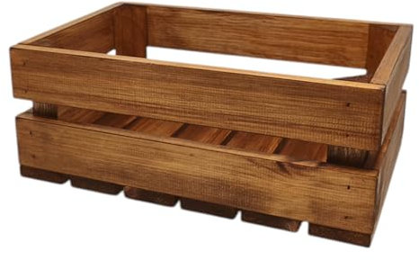 GoodFreshDecor Caja De Madera De Pino Para Frutas Y Verduras Al Vino De Almacenamiento Natural Para Decorar Multiusos 30 x 20 x 12 color marrón