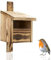 Woodygift Wetterfester Nistkasten Halbhöhle für Rotkehlchen & Amseln – Vogelhaus zum Aufhängen aus natürlichem Holz zum Aufhängen – Vogelnistkasten für draußen 11x5 cm Einflugloch